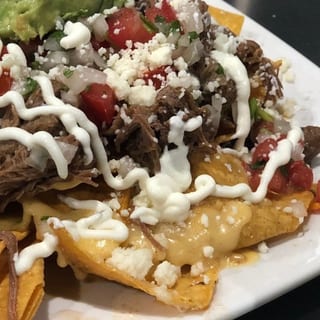 Birria with Consommé Nachos