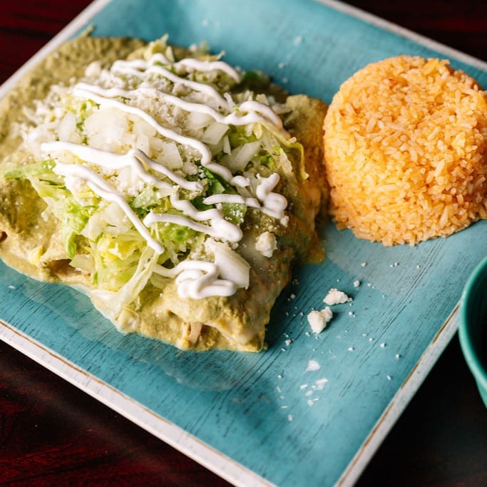 Enchiladas Green Salsa.