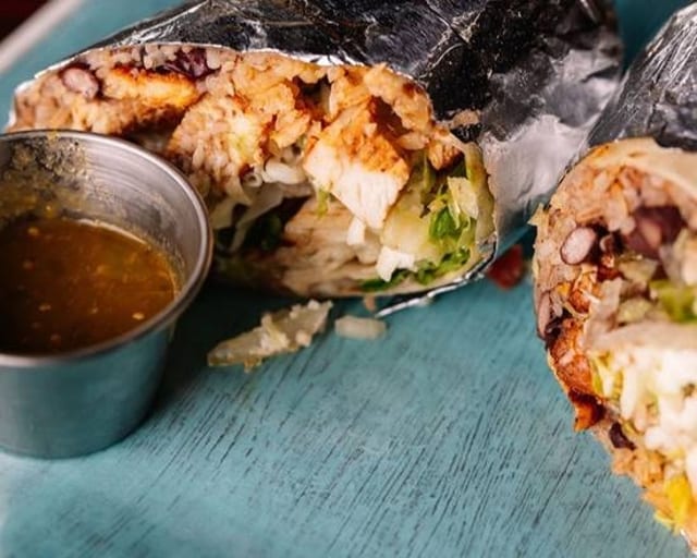 Catering Mini Steak Burrito.